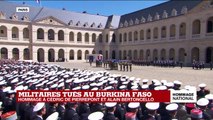 Hommage national aux deux commandos : les cercueils des deux militaires quittent la cour des Invalides