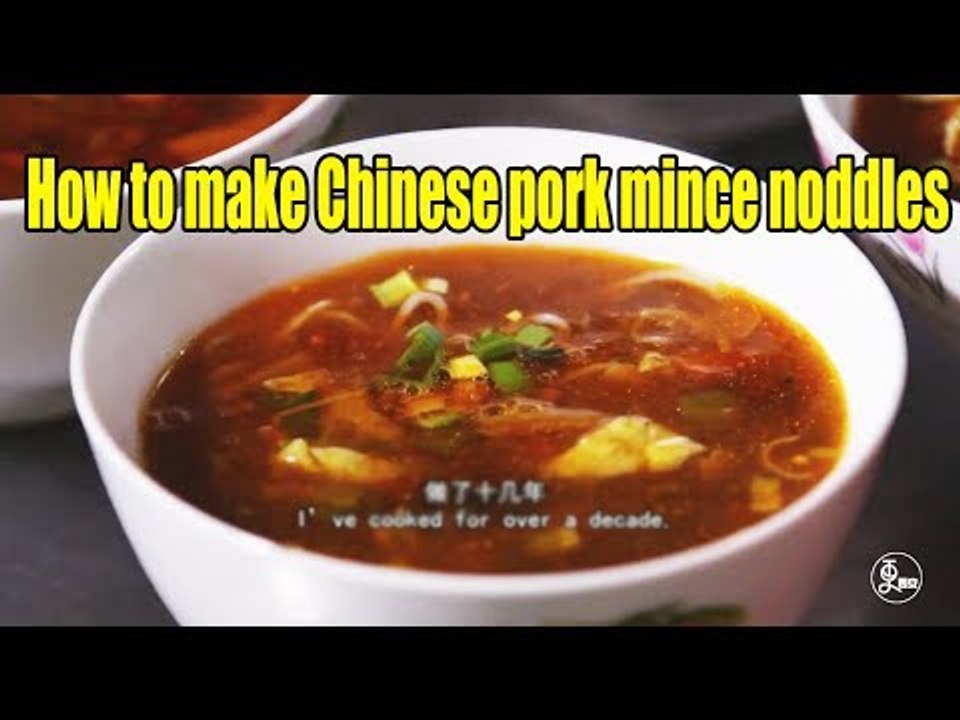 How to make Chinese pork mince noddles | More China