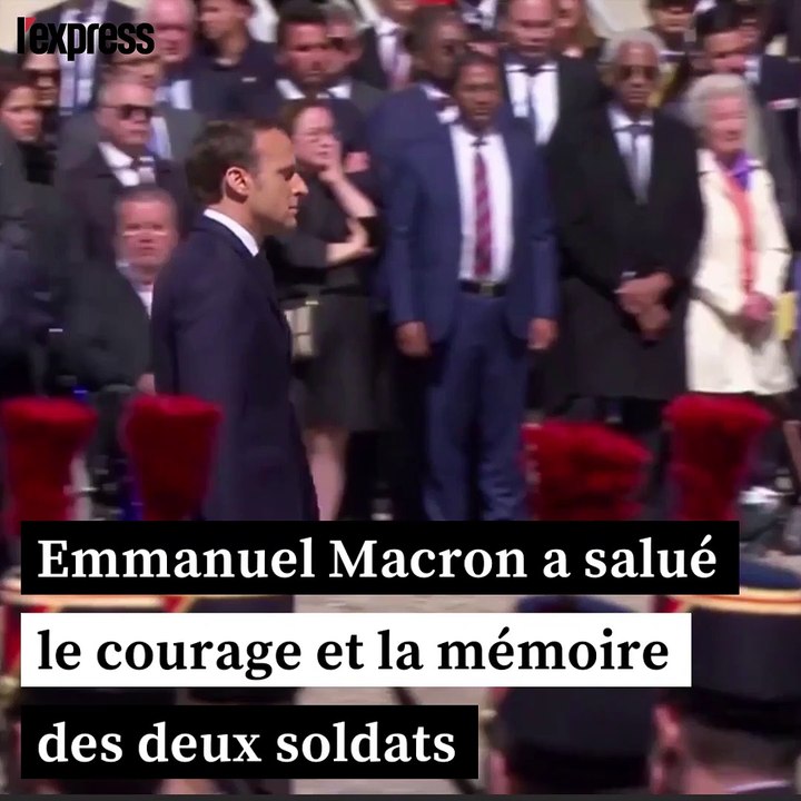 Hommage national : Emmanuel Macron salue les soldats "morts en héros"