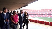Manuela Carmena Visita el Wanda Metropolitano con Motivo de la Final de la Champions League