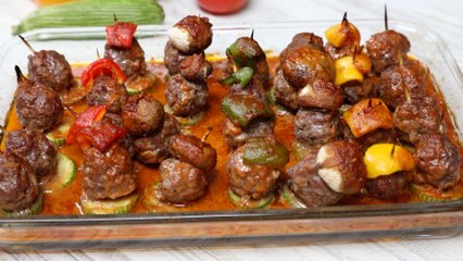 سفرة رمضان| كفتة شيش بالخضار