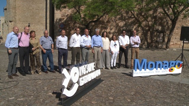 Monago en un acto de campaña en Cáceres