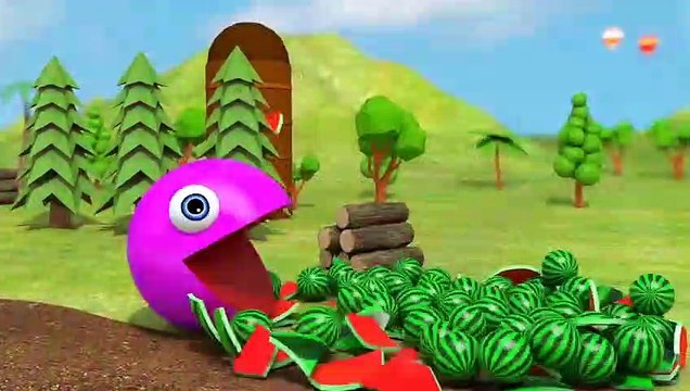 Learn Colors with PACMAN VS SchoolBus and Farm Magic Slide and Surprise Toy Street Vehicle for Kid