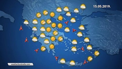 Η πρόγνωση του καιρού για την Τετάρτη  15-05-2019