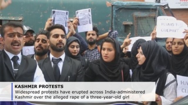 Protests erupt in Indian Kashmir over rape of 3-year-old