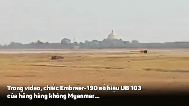 máy bay Myanmar Airlines đã phải hạ cánh khẩn cấp trong tư thế mài mũi xuống đường băng