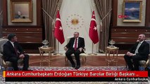 Ankara Cumhurbaşkanı Erdoğan Türkiye Barolar Birliği Başkanı Metin Feyzioğlu'nu Kabul Etti