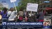 "On n'a pas assez de droits": l'association APF France handicap manifeste à Paris contre la politique d'Emmanuel Macron
