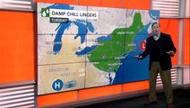 Damp, cool weather will give way to a big warmup in the East