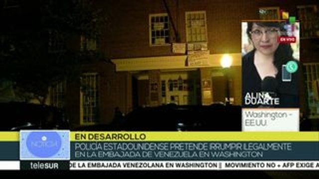 EEUU: activistas permanecen al interior de la embajada venezolana
