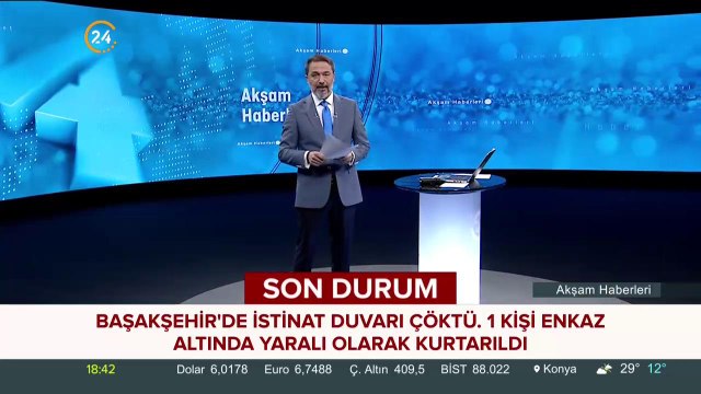 Başakşehir'de istinat duvarı çöktü