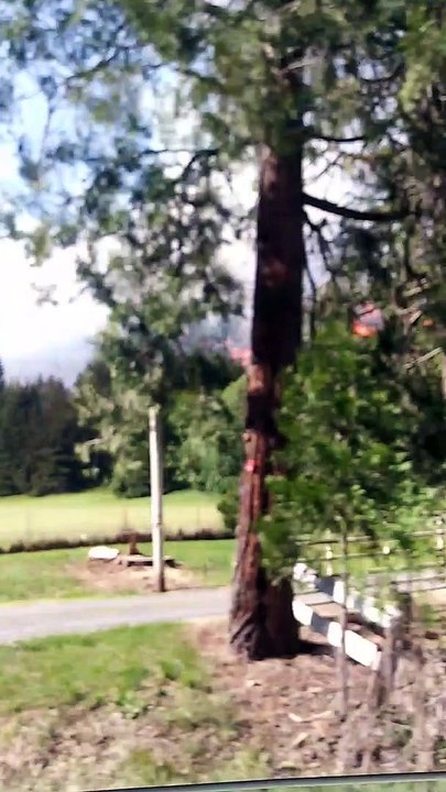 Oregon Hillside on Fire