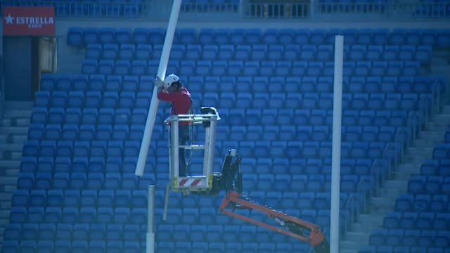El Camp Nou se prepara para acoger el encuentro de rugby entre los Catalan Dragons y los Wigan Warriors