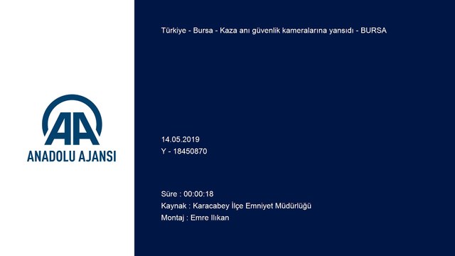 Kaza anı güvenlik kameralarına yansıdı - BURSA