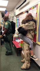 Father Surprises Kids at School