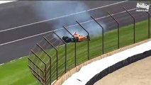 Indycar - Raw Video Fernando Alonso crashes during 2019 Indy 500 practice