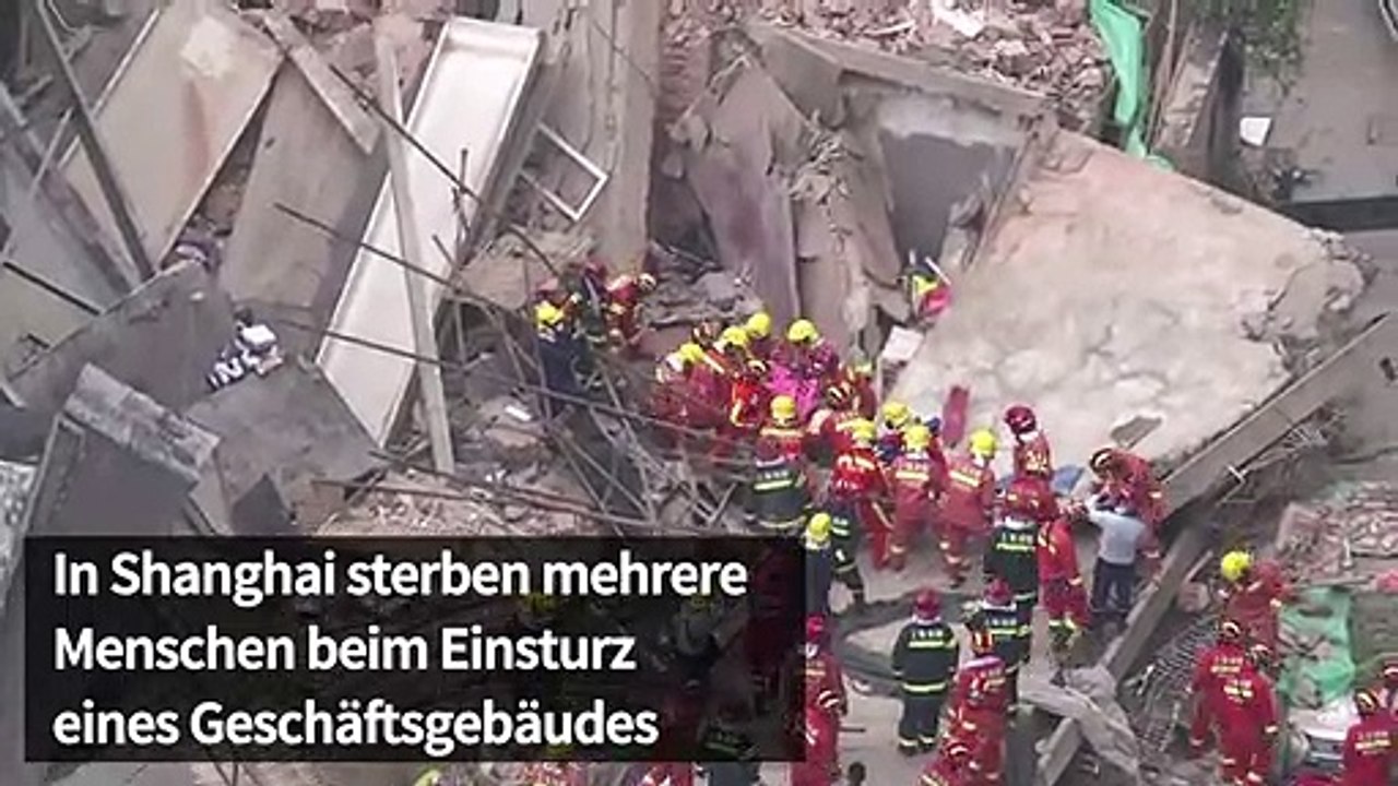 Shanghai: Tote bei Einsturz von Geschäftsgebäude