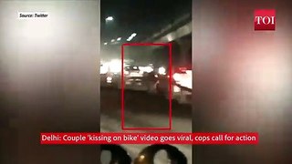 Delhi_Couple ‘kissing on bike’ video goes viral, cops call for action