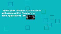 Full E-book  Modern Authentication with Azure Active Directory for Web Applications  Best Sellers