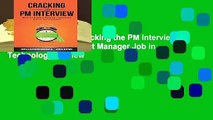 About For Books  Cracking the PM Interview: How to Land a Product Manager Job in Technology  Review