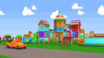 Tom the Tow Truck with his friends Franck the Fire Truck and Ben the Tractor in Car City