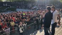 Stade brestois. Le clapping des joueurs du SB29