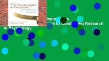 Full E-book  The Psychologist as Detective: An Introduction to Conducting Research in Psychology