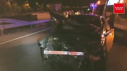 Impactante colisión múltiple a las afueras de Madrid