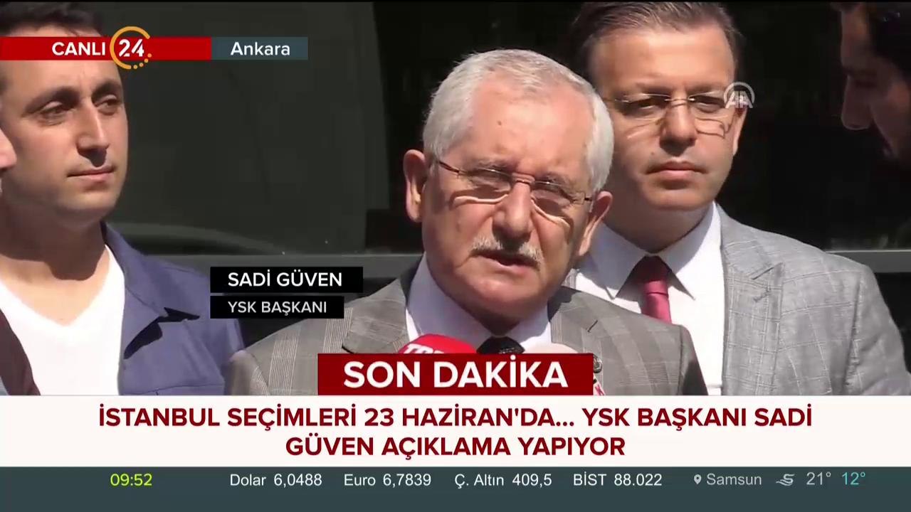 YSK Başkanı Sadi Güven açıklama yapıyor