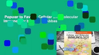 Popular to Favorit  Cellular and Molecular Immunology by Abul K. Abbas