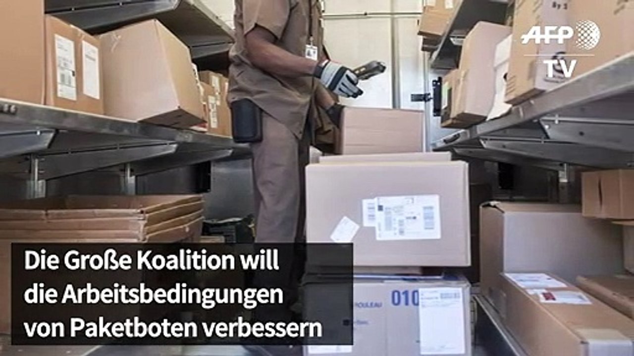 Koalition will Arbeitsbedingungen von Paketboten verbessern