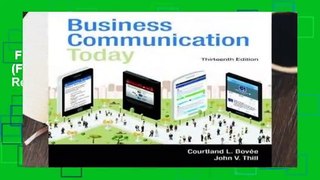 Full version  Business Communication Today (Foundations of Modern Biology)  Review