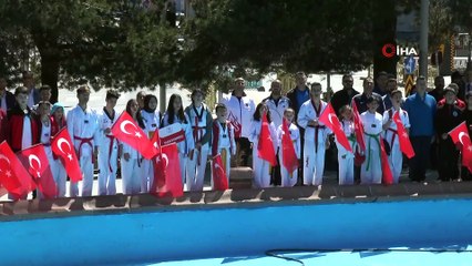 100. yıl etkinlikleri çelenk sunumu ile başladı