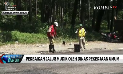 Perbaikan Jalur Mudik oleh Dinas Pekerjaan Umum