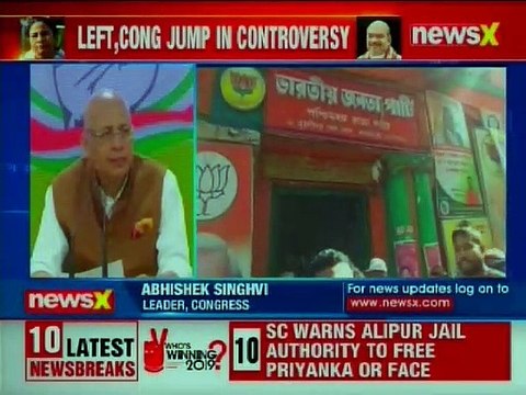 Protests outside BJP Kolkata office, TMC delegation to meet Election Commission