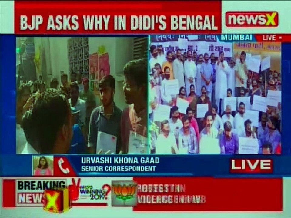 BJP workers protest in Mumbai over violence in West Bengal | Trinamool-BJP Violence