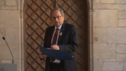 Torra comparece en el Palau de la Generalitat