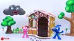 CLAY MIXER BUILDING WOODEN PLAYHOUSE  Stop Motion Cartoons Animation
