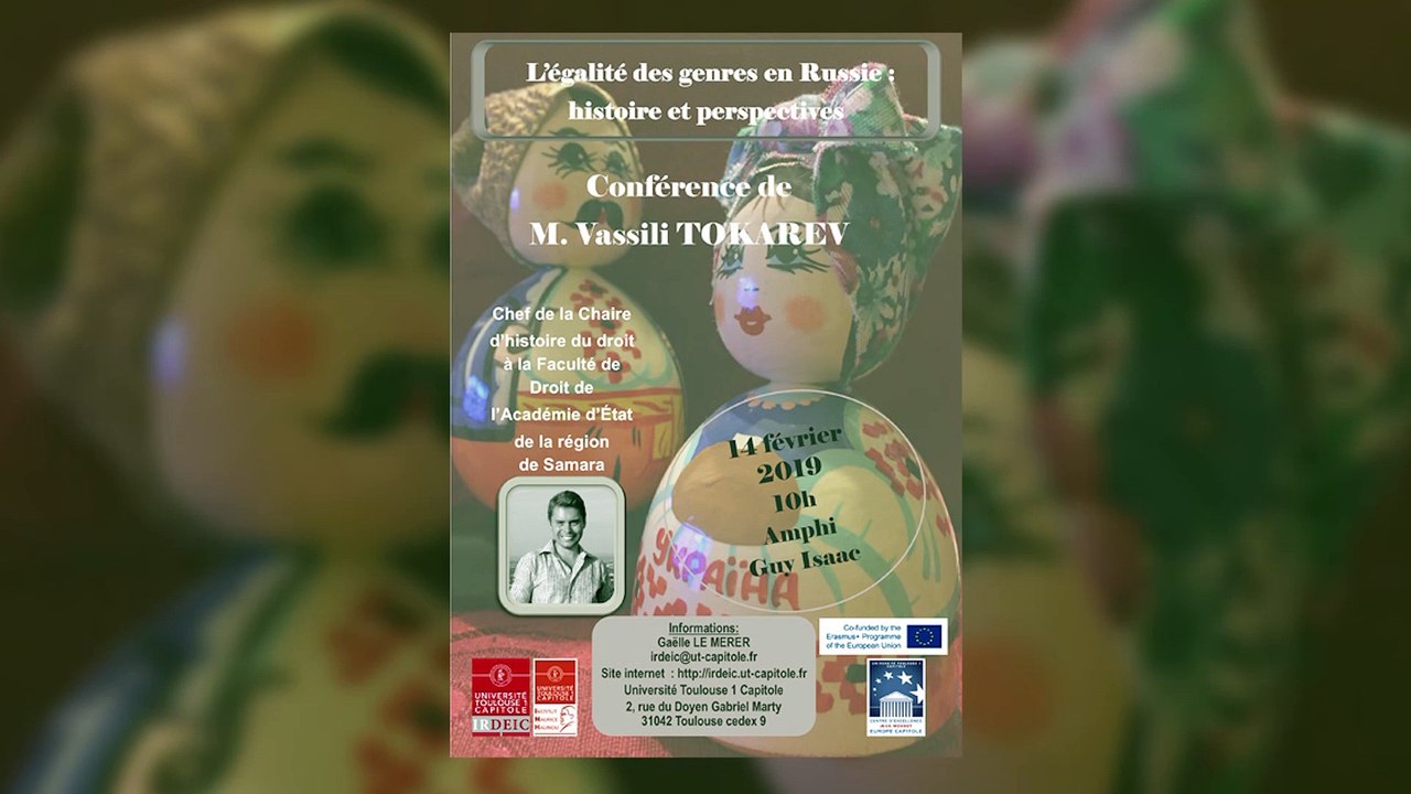 "L'égalité des genres en Russie : histoire et perspectives", Vassili Tokarev, Chef de la Chaire d’histoire du droit à la Faculté de Droit de l’Académie d’État de la région de Samara
