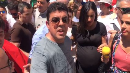 Escrache a Ciudadanos en la Pradera de San Isidro.