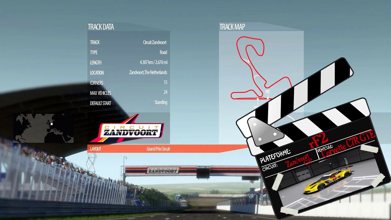 Tour de piste à Zandvoort GP en Corvette C7R GTE sur Rfactor 2
