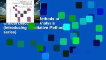 About For Books  Methods of Critical Discourse Analysis (Introducing Qualitative Methods series)