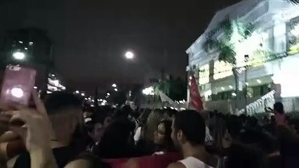 Universitários na Av. Nossa Sra. da Penha, em Vitória, às 17h50