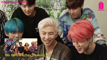 [ENG] 190417 BTS React To Fans Watching 'Boy With Luv'  Music Video For The First Time