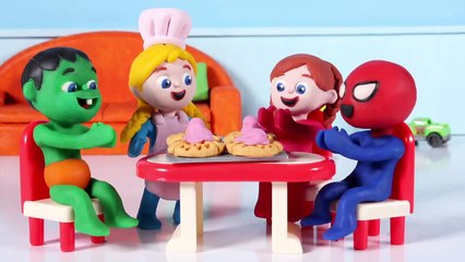 KIDS WEARING SUPERMAN COSTUMES ❤ PLAY DOH CARTOONS FOR KIDS