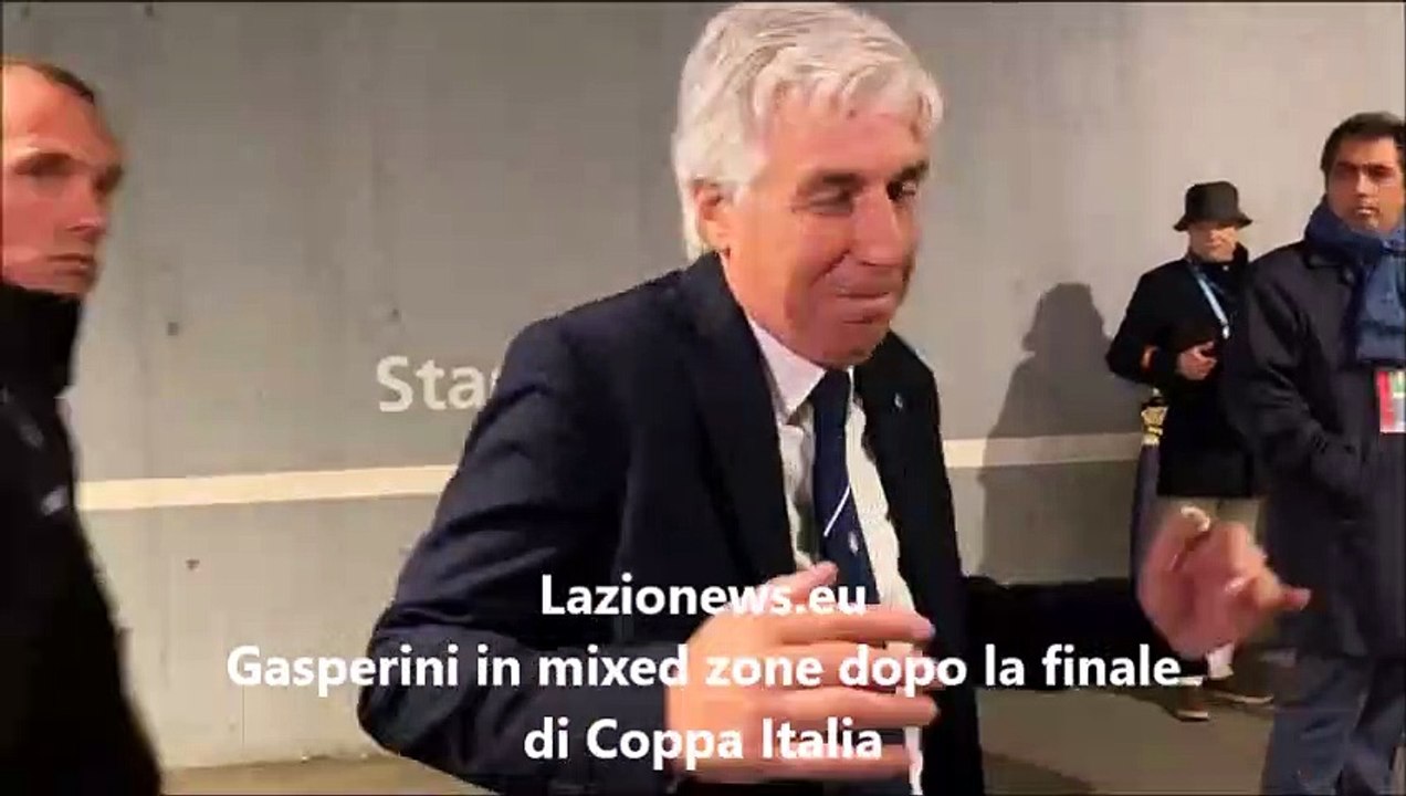 Gasperini in mixed zone dopo la finale di Coppa Italia