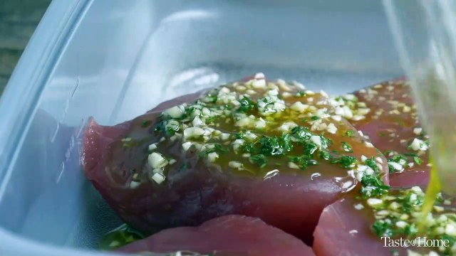 Garlic Herbed Grilled Tuna Steaks
