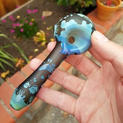 Liberty Glass - Sandblasted Pipe - Ocean