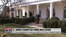 S. Korea exempted from future auto tariffs amid Trump's delayed decision