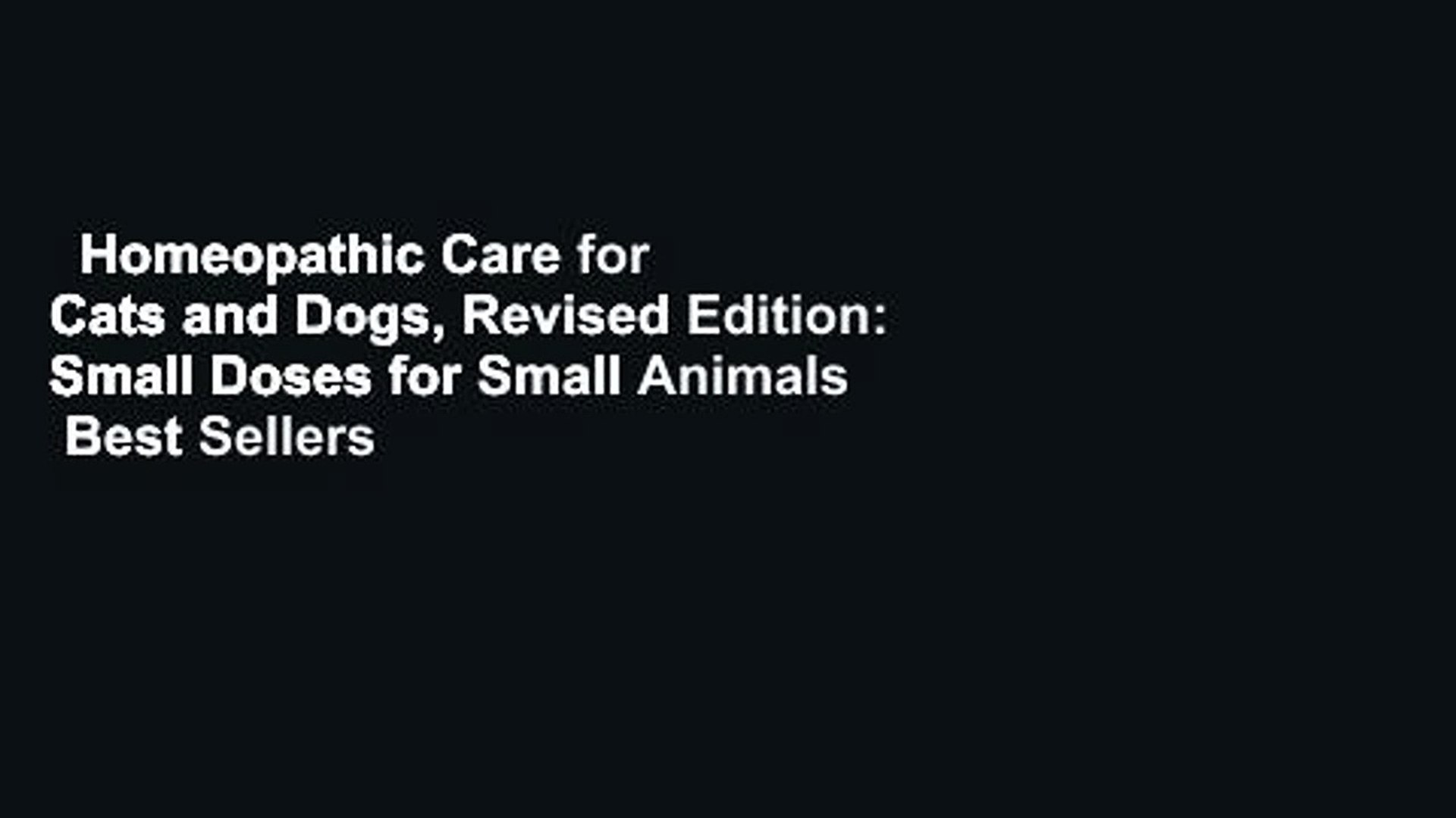 homeopathic care for cats and dogs